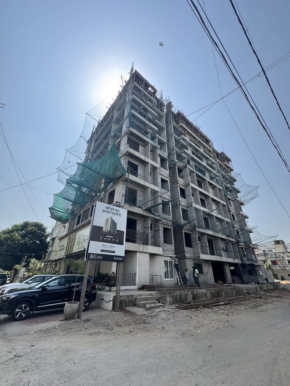 Shreeji Elora tower frame with safety netting